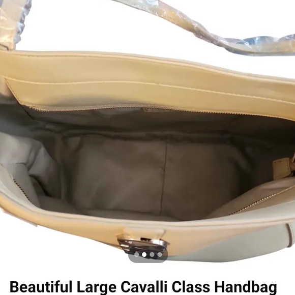 Cavalli Class Beige Tote Bag - Picture 4 of 5